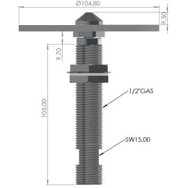 Rince verres pour égouttoir ø10,8 cm, fil laiton 10,5 cm - verres fragiles