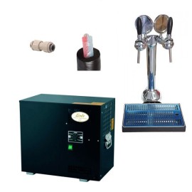 Ensemble refroidisseur préinstallé AS - 40 + colonne avec 2 robinets + bégouttoir simple sans vidange