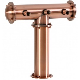Colonne T3, 3 sorties avec tubes préinstallés - finition cuivre