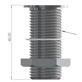 Vidange metallique pour égouttoir 1/2" (22mm)
