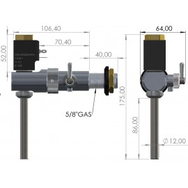 Robinet à solénoïde avec compensateur 5/8" - 40mm