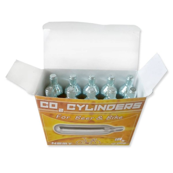 Boîte de 10 cartouches filetées CO2 16gr Boîte de 10 cartouches filetées CO2 16gr
