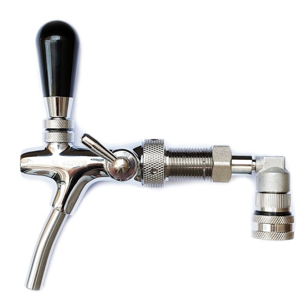 Pack tête de bière 'Ball-lock' + adaptateur + robinet avec compensateur en acier inoxydable Pack tête de bière 'Ball-lock' + adaptateur + robinet avec compensateur en acier inoxydable