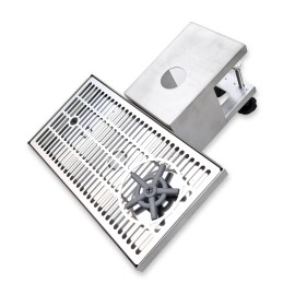 Égouttoir avec support 40 x 21 x 2cm ø50mm avec vidange et rinçe verres