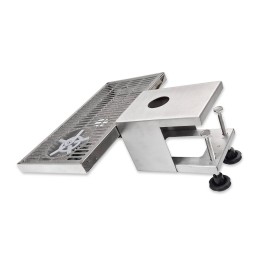 Égouttoir avec support 40 x 21 x 2cm ø50mm avec vidange et rinçe verres