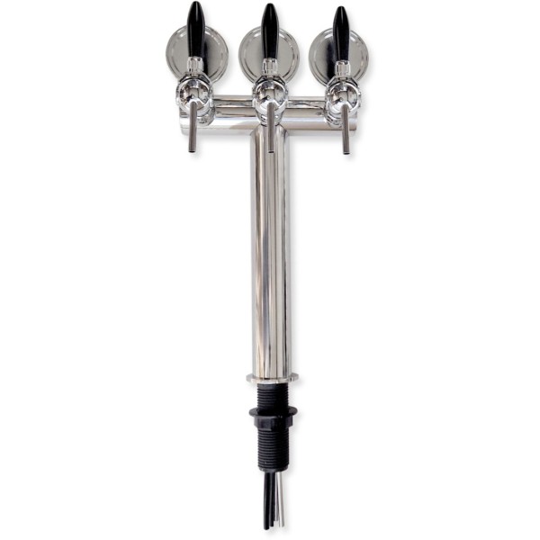 Colonne en « T » 3 sorties 5/8" avec robinets et médaillons Cosmo, préinstallés avec tubes Colonne en « T » 3 sorties 5/8" avec robinets et médaillons Cosmo, préinstallés avec tubes