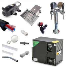 Ensemble colonne BIB avec 2 robinets + refroidisseur AS 40 avec thermostat + pompe Bevjet Compact + tête BIB Vitop