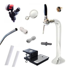 Ensemble colonne BIB avec robinet + égouttoir avec support + tête BIB Vitop