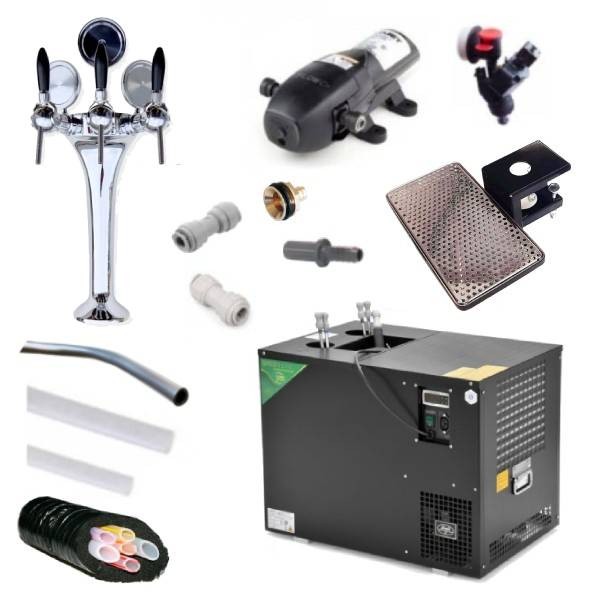 Ensemble colonne BIB 3 robinets + refroidisseur AS-110 avec thermostat numérique + pompes Bevjet Compact + têtes BIB Vitop Ensemble colonne BIB 3 robinets + refroidisseur AS-110 avec thermostat numérique + pompes Bevjet Compact + têtes BIB Vitop