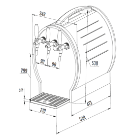 Ensemble refroidisseurt Soudek 50 BIB (3 robinets) + Pompes Bevjet + Têtes Vitop
