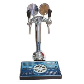 Colonne KOBBRA avec 2 robinets Lindr + plateau porte-gobelets + support à pince