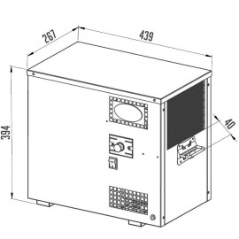 Ensemble AS-40 préinstallé : refroidisseur + colonne avec 1 robinet + égouttoir avec support et rince-verres