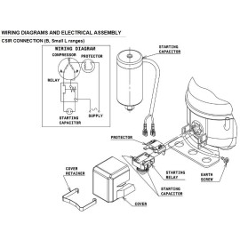 Condensateur de démarrage S2 de 50 μF, 330 V pour compresseur B30N