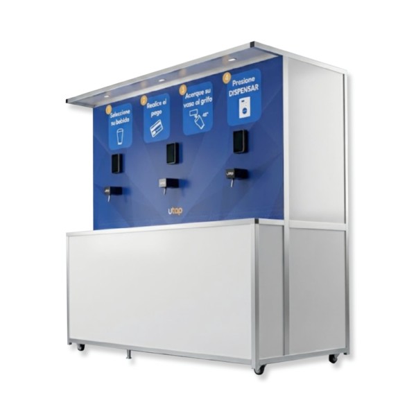 UTAP PRO V3 avec 3 terminaux de point de vente et 3 robinets