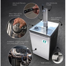 Réfrigérateur Kegerator Combi Cold Bar 50 avec colonne et robinet